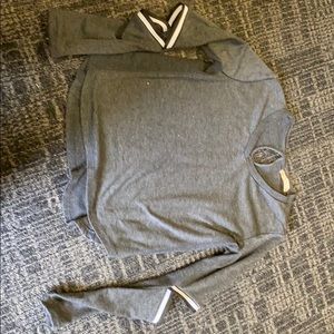 Gray crop top with cut outs